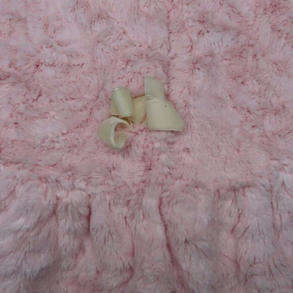 Widgeon Baby Girls 6M Pink Plush Fuzzy Collared Snap Front Bow Jacket Coat - Picture 3 of 8